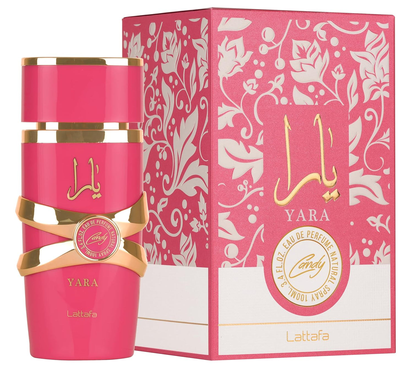 Lattafa Yara Candy Eau de Parfum Spray for Women , 3.4 oz / 100 ml